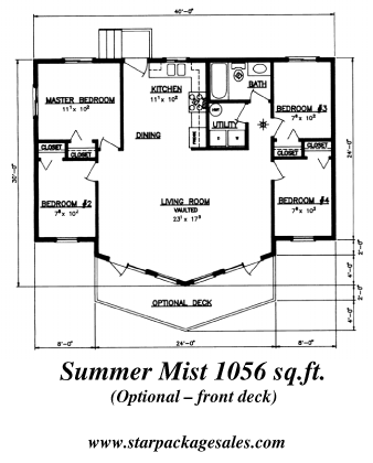 4-bedroom floorplan